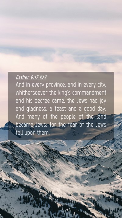 Picture 04 - Esther 8:17 KJV Mobile Phone Wallpaper - And in every province, and in every city, - Mobile Bible Verse Wallpaper