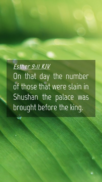 Picture 04 - Esther 9:11 KJV Mobile Phone Wallpaper - On that day the number of those that were slain - Mobile Bible Verse Wallpaper