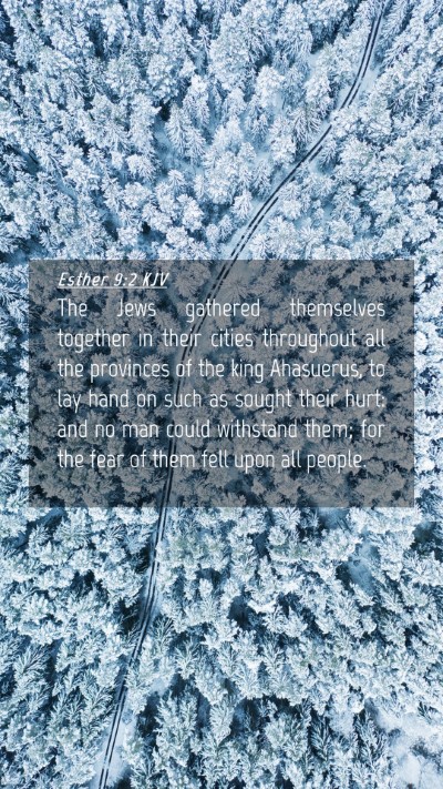Picture 04 - Esther 9:2 KJV Mobile Phone Wallpaper - The Jews gathered themselves together in their - Mobile Bible Verse Wallpaper