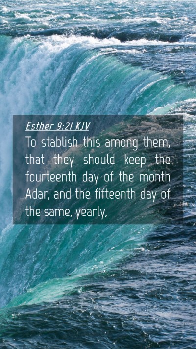 Picture 04 - Esther 9:21 KJV Mobile Phone Wallpaper - To stablish this among them, that they should - Mobile Bible Verse Wallpaper