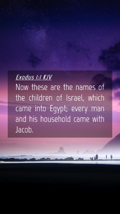 Picture 04 - Exodus 1:1 KJV Mobile Phone Wallpaper - Now these are the names of the children of - Mobile Bible Verse Wallpaper