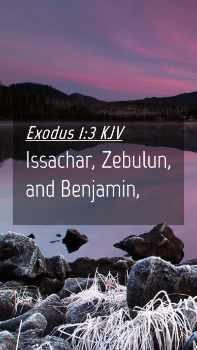 Picture 04 - Exodus 1:3 KJV Mobile Phone Wallpaper - Issachar, Zebulun, and - Mobile Bible Verse Wallpaper