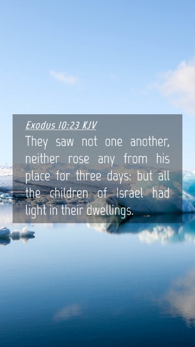 Picture 04 - Exodus 10:23 KJV Mobile Phone Wallpaper - They saw not one another, neither rose any from - Mobile Bible Verse Wallpaper