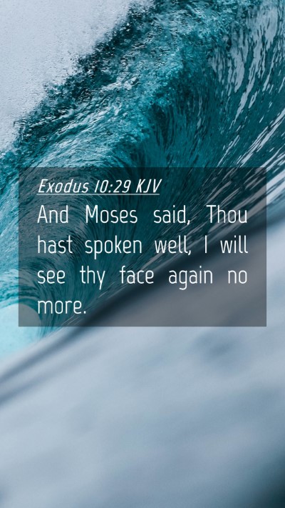 Picture 04 - Exodus 10:29 KJV Mobile Phone Wallpaper - And Moses said, Thou hast spoken well, I will see - Mobile Bible Verse Wallpaper