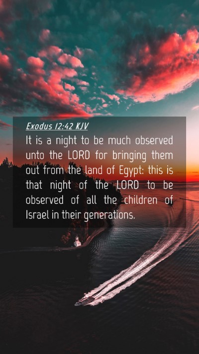 Picture 04 - Exodus 12:42 KJV Mobile Phone Wallpaper - It is a night to be much observed unto the LORD - Mobile Bible Verse Wallpaper
