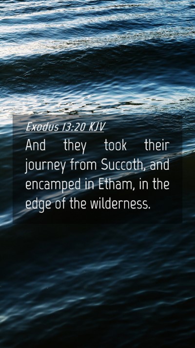 Picture 04 - Exodus 13:20 KJV Mobile Phone Wallpaper - And they took their journey from Succoth, and - Mobile Bible Verse Wallpaper
