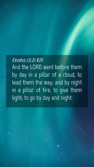 Picture 04 - Exodus 13:21 KJV Mobile Phone Wallpaper - And the LORD went before them by day in a pillar - Mobile Bible Verse Wallpaper