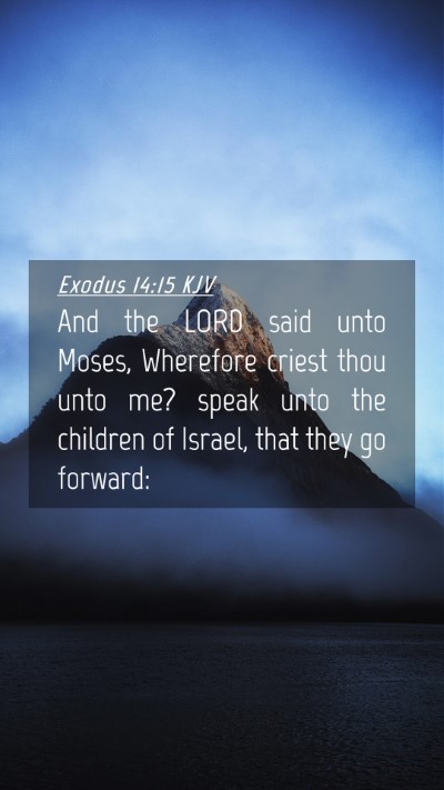 Picture 04 - Exodus 14:15 KJV Mobile Phone Wallpaper - And the LORD said unto Moses, Wherefore criest - Mobile Bible Verse Wallpaper