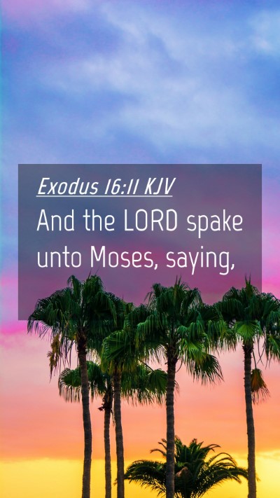 Picture 04 - Exodus 16:11 KJV Mobile Phone Wallpaper - And the LORD spake unto Moses, - Mobile Bible Verse Wallpaper
