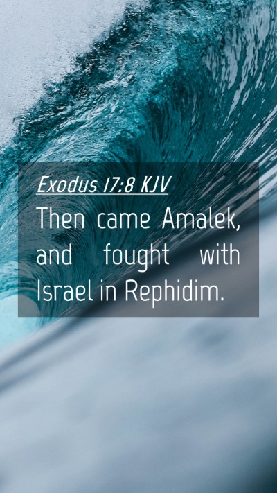 Picture 04 - Exodus 17:8 KJV Mobile Phone Wallpaper - Then came Amalek, and fought with Israel in - Mobile Bible Verse Wallpaper