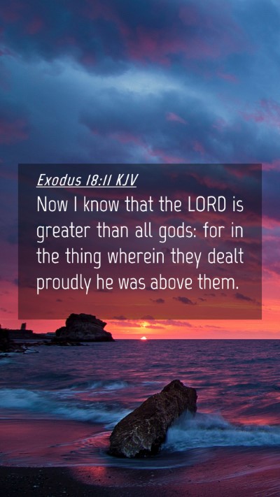 Picture 04 - Exodus 18:11 KJV Mobile Phone Wallpaper - Now I know that the LORD is greater than all - Mobile Bible Verse Wallpaper