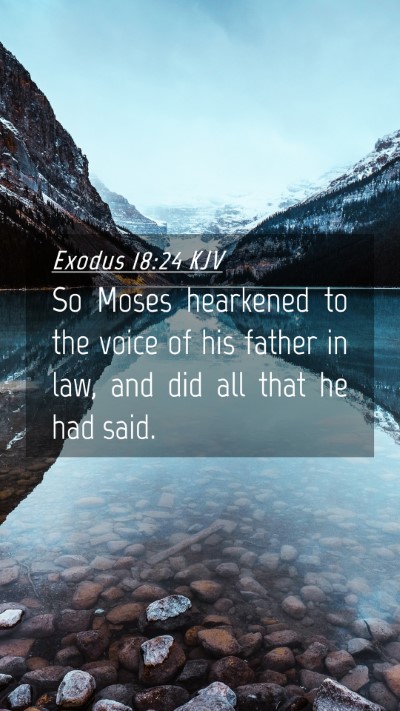 Picture 04 - Exodus 18:24 KJV Mobile Phone Wallpaper - So Moses hearkened to the voice of his father in - Mobile Bible Verse Wallpaper