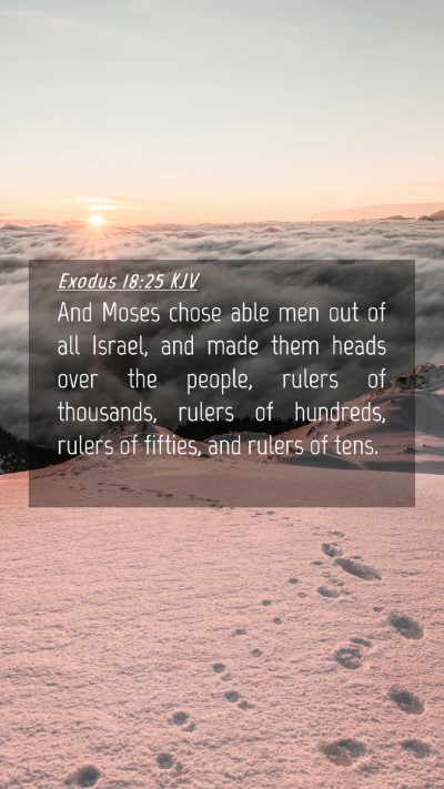 Picture 04 - Exodus 18:25 KJV Mobile Phone Wallpaper - And Moses chose able men out of all Israel, and - Mobile Bible Verse Wallpaper