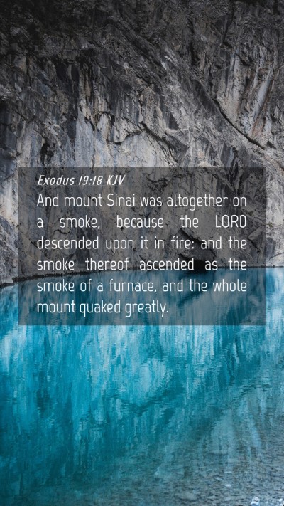 Picture 04 - Exodus 19:18 KJV Mobile Phone Wallpaper - And mount Sinai was altogether on a smoke, - Mobile Bible Verse Wallpaper