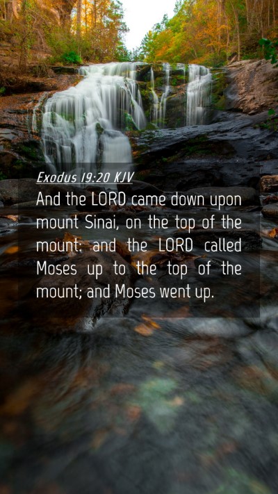 Picture 04 - Exodus 19:20 KJV Mobile Phone Wallpaper - And the LORD came down upon mount Sinai, on the - Mobile Bible Verse Wallpaper