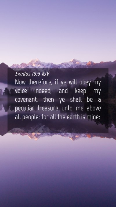 Picture 04 - Exodus 19:5 KJV Mobile Phone Wallpaper - Now therefore, if ye will obey my voice indeed, - Mobile Bible Verse Wallpaper