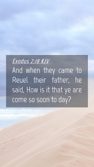 Picture 04 - Exodus 2:18 KJV Mobile Phone Wallpaper - And when they came to Reuel their father, he - Mobile Bible Verse Wallpaper