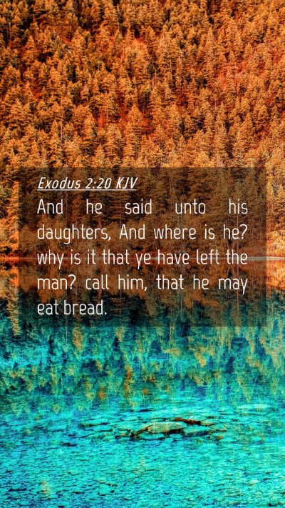 Picture 04 - Exodus 2:20 KJV Mobile Phone Wallpaper - And he said unto his daughters, And where is he? - Mobile Bible Verse Wallpaper