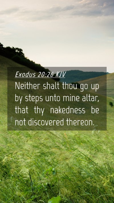 Picture 04 - Exodus 20:26 KJV Mobile Phone Wallpaper - Neither shalt thou go up by steps unto mine - Mobile Bible Verse Wallpaper