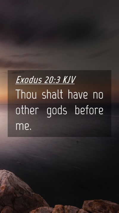 Picture 04 - Exodus 20:3 KJV Mobile Phone Wallpaper - Thou shalt have no other gods before - Mobile Bible Verse Wallpaper