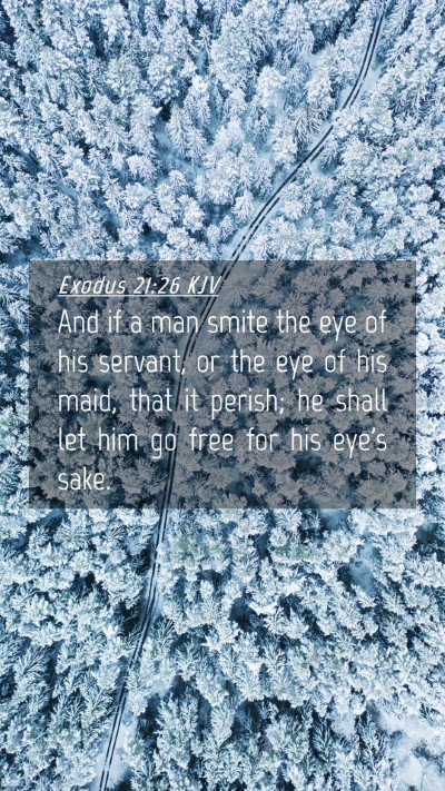 Picture 04 - Exodus 21:26 KJV Mobile Phone Wallpaper - And if a man smite the eye of his servant, or the - Mobile Bible Verse Wallpaper