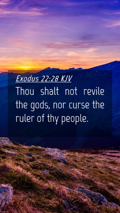 Picture 04 - Exodus 22:28 KJV Mobile Phone Wallpaper - Thou shalt not revile the gods, nor curse the - Mobile Bible Verse Wallpaper