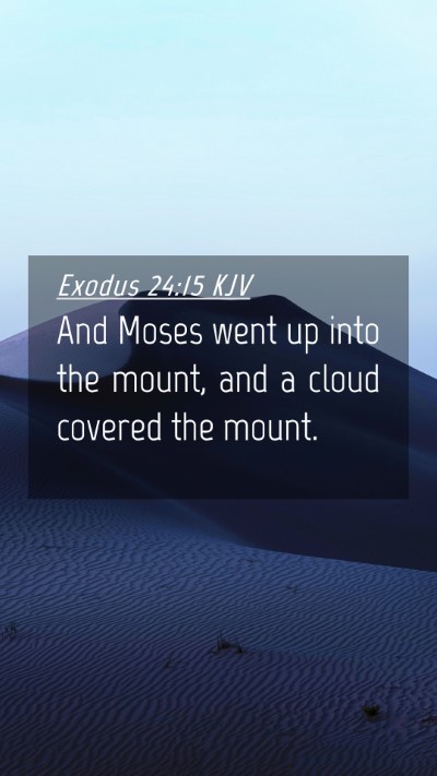 Picture 04 - Exodus 24:15 KJV Mobile Phone Wallpaper - And Moses went up into the mount, and a cloud - Mobile Bible Verse Wallpaper