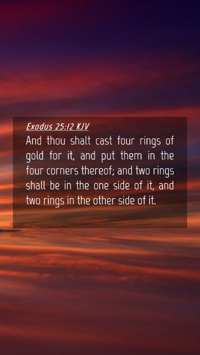 Picture 04 - Exodus 25:12 KJV Mobile Phone Wallpaper - And thou shalt cast four rings of gold for it, - Mobile Bible Verse Wallpaper