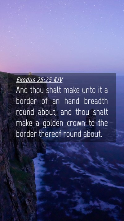 Picture 04 - Exodus 25:25 KJV Mobile Phone Wallpaper - And thou shalt make unto it a border of an hand - Mobile Bible Verse Wallpaper