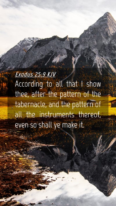 Picture 04 - Exodus 25:9 KJV Mobile Phone Wallpaper - According to all that I show thee, after the - Mobile Bible Verse Wallpaper