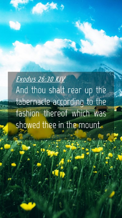 Picture 04 - Exodus 26:30 KJV Mobile Phone Wallpaper - And thou shalt rear up the tabernacle according - Mobile Bible Verse Wallpaper