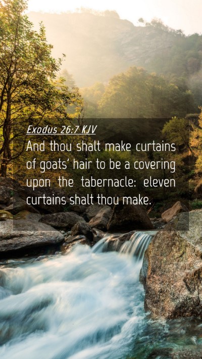 Picture 04 - Exodus 26:7 KJV Mobile Phone Wallpaper - And thou shalt make curtains of goats' hair to be - Mobile Bible Verse Wallpaper