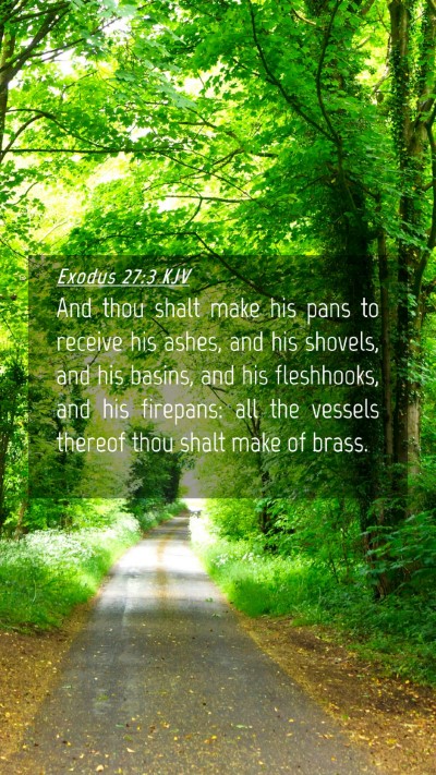 Picture 04 - Exodus 27:3 KJV Mobile Phone Wallpaper - And thou shalt make his pans to receive his - Mobile Bible Verse Wallpaper