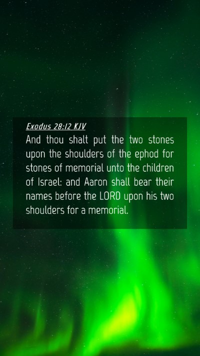Picture 04 - Exodus 28:12 KJV Mobile Phone Wallpaper - And thou shalt put the two stones upon the - Mobile Bible Verse Wallpaper