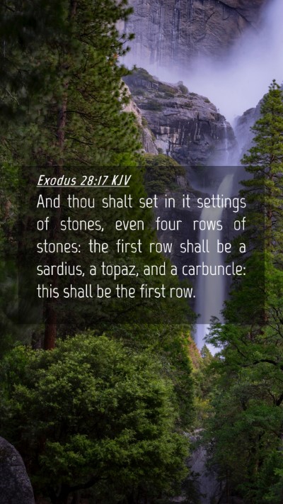 Picture 04 - Exodus 28:17 KJV Mobile Phone Wallpaper - And thou shalt set in it settings of stones, even - Mobile Bible Verse Wallpaper