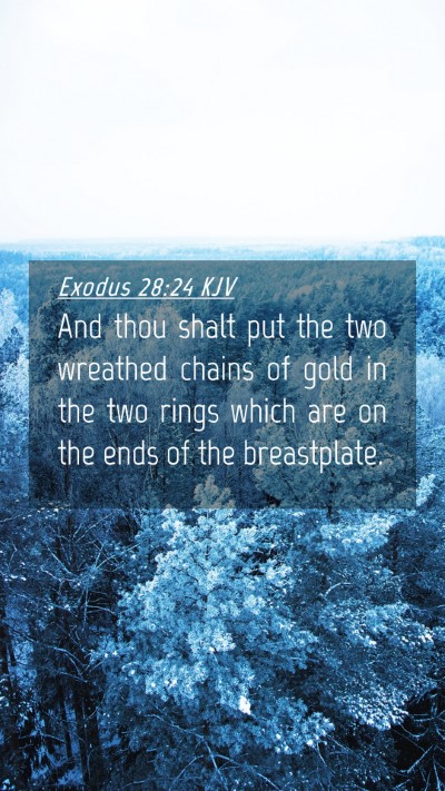 Picture 04 - Exodus 28:24 KJV Mobile Phone Wallpaper - And thou shalt put the two wreathed chains of - Mobile Bible Verse Wallpaper