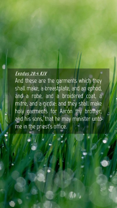 Picture 04 - Exodus 28:4 KJV Mobile Phone Wallpaper - And these are the garments which they shall make; - Mobile Bible Verse Wallpaper