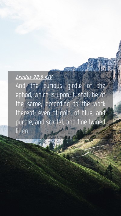 Picture 04 - Exodus 28:8 KJV Mobile Phone Wallpaper - And the curious girdle of the ephod, which is - Mobile Bible Verse Wallpaper