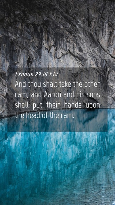 Picture 04 - Exodus 29:19 KJV Mobile Phone Wallpaper - And thou shalt take the other ram; and Aaron and - Mobile Bible Verse Wallpaper