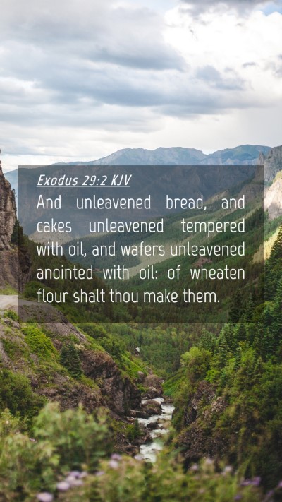 Picture 04 - Exodus 29:2 KJV Mobile Phone Wallpaper - And unleavened bread, and cakes unleavened - Mobile Bible Verse Wallpaper