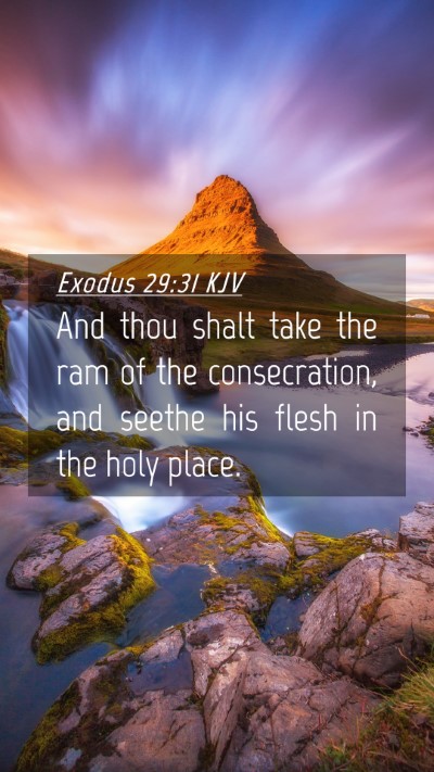 Picture 04 - Exodus 29:31 KJV Mobile Phone Wallpaper - And thou shalt take the ram of the consecration, - Mobile Bible Verse Wallpaper