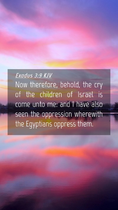 Picture 04 - Exodus 3:9 KJV Mobile Phone Wallpaper - Now therefore, behold, the cry of the children of - Mobile Bible Verse Wallpaper
