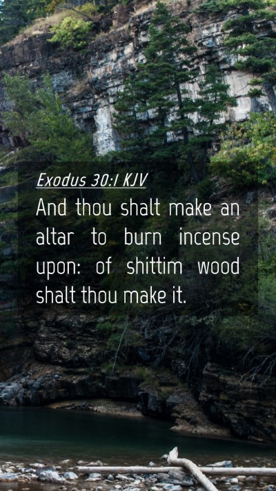 Picture 04 - Exodus 30:1 KJV Mobile Phone Wallpaper - And thou shalt make an altar to burn incense - Mobile Bible Verse Wallpaper