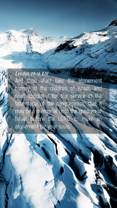 Picture 04 - Exodus 30:16 KJV Mobile Phone Wallpaper - And thou shalt take the atonement money of the - Mobile Bible Verse Wallpaper