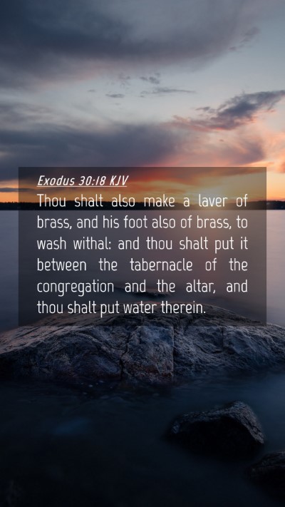 Picture 04 - Exodus 30:18 KJV Mobile Phone Wallpaper - Thou shalt also make a laver of brass, and his - Mobile Bible Verse Wallpaper