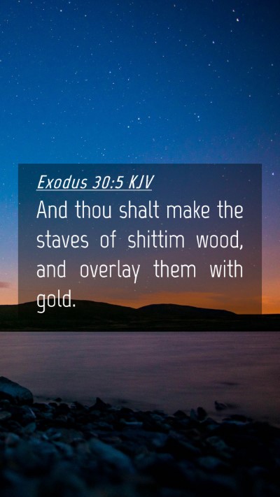 Picture 04 - Exodus 30:5 KJV Mobile Phone Wallpaper - And thou shalt make the staves of shittim wood, - Mobile Bible Verse Wallpaper
