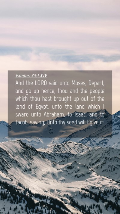 Picture 04 - Exodus 33:1 KJV Mobile Phone Wallpaper - And the LORD said unto Moses, Depart, and go up - Mobile Bible Verse Wallpaper
