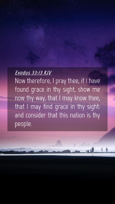 Picture 04 - Exodus 33:13 KJV Mobile Phone Wallpaper - Now therefore, I pray thee, if I have found grace - Mobile Bible Verse Wallpaper