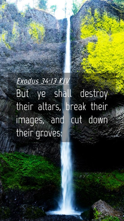 Picture 04 - Exodus 34:13 KJV Mobile Phone Wallpaper - But ye shall destroy their altars, break their - Mobile Bible Verse Wallpaper