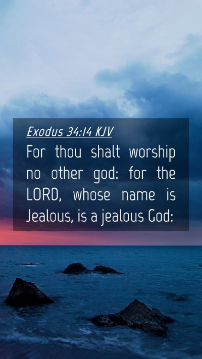Picture 04 - Exodus 34:14 KJV Mobile Phone Wallpaper - For thou shalt worship no other god: for the - Mobile Bible Verse Wallpaper